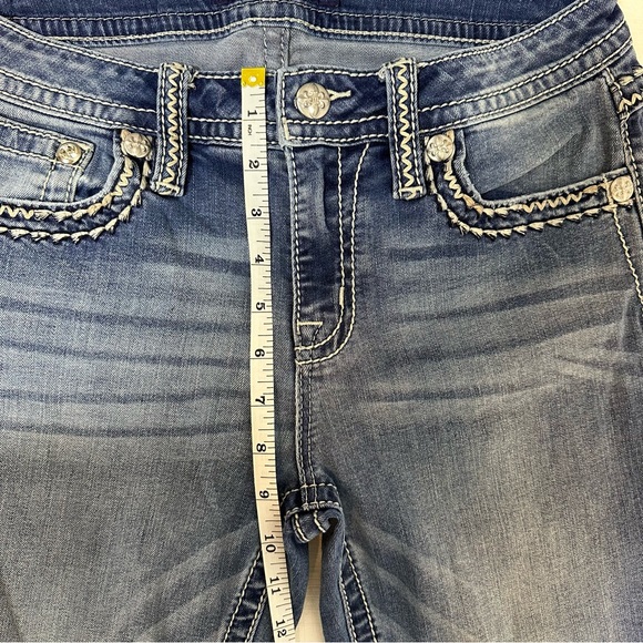 Miss Me Bootcut Medium Wash Jeans Sz28 Y2K Western Mid Rise - Picture 11 of 13